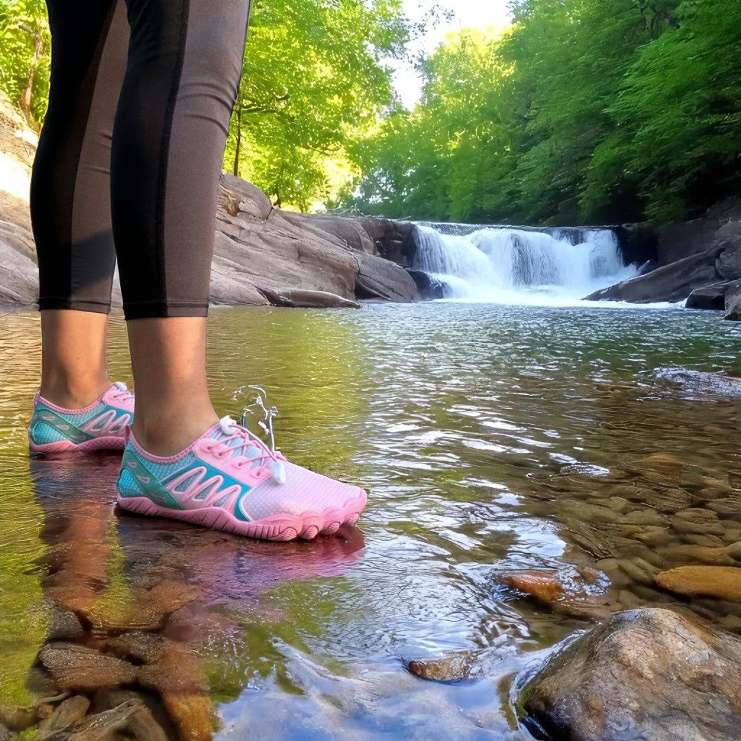 Zapato acuático playa, rios, cascadas, parques acuaticos barefoot modelo pink sense