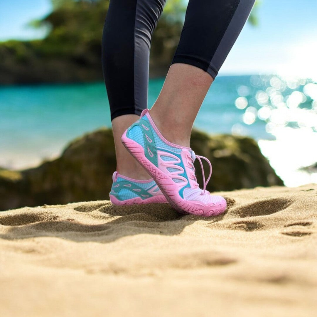 Zapato acuático playa, rios, cascadas, parques acuaticos barefoot modelo pink sense