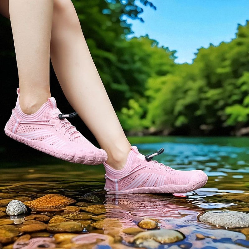 zapato sumergible para rios y cascadas, hikking modelo Hikblack Pink