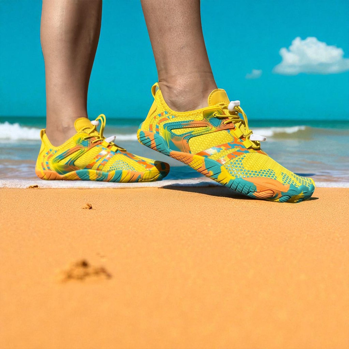 zapato de playa modelo Octopus yellow