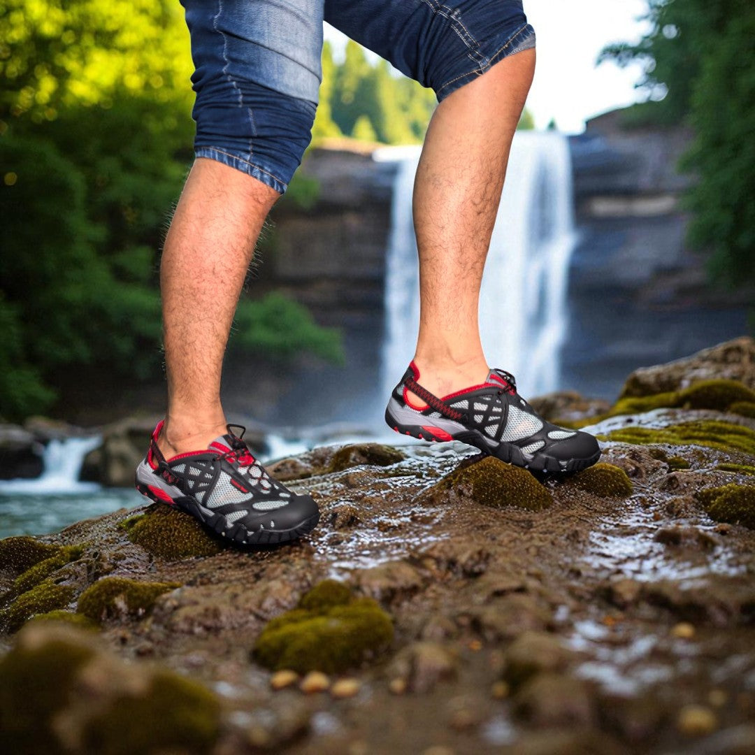 Tenis para senderismo sumergibles Modelo Wild trek Red