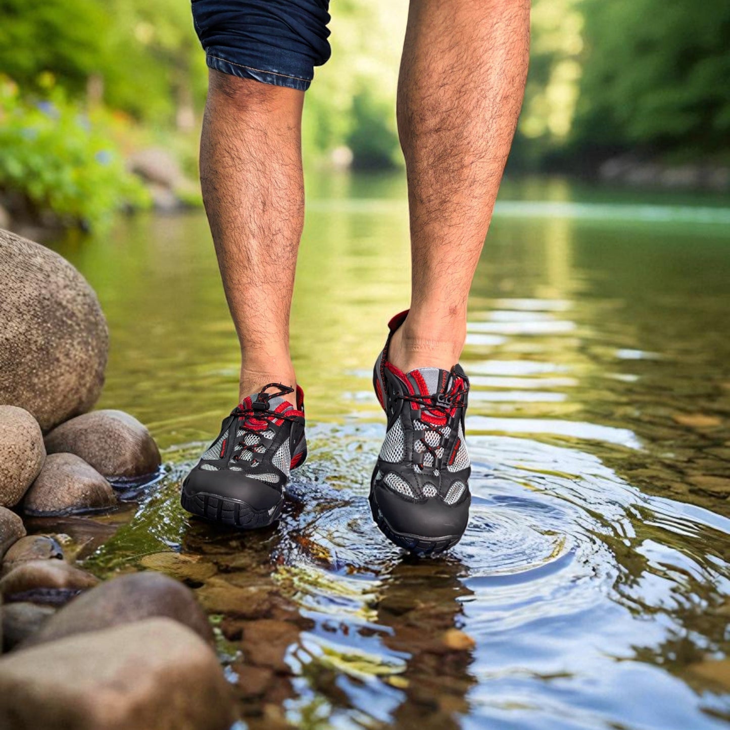 Tenis para senderismo sumergibles Modelo Wild trek Red