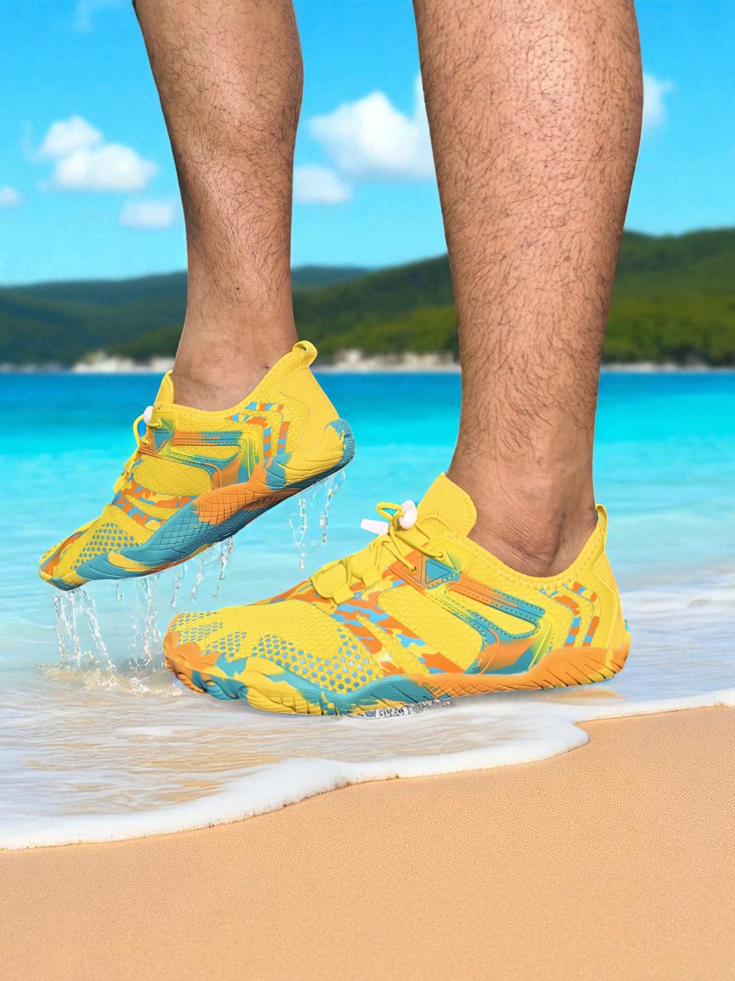 zapato de playa modelo Octopus yellow