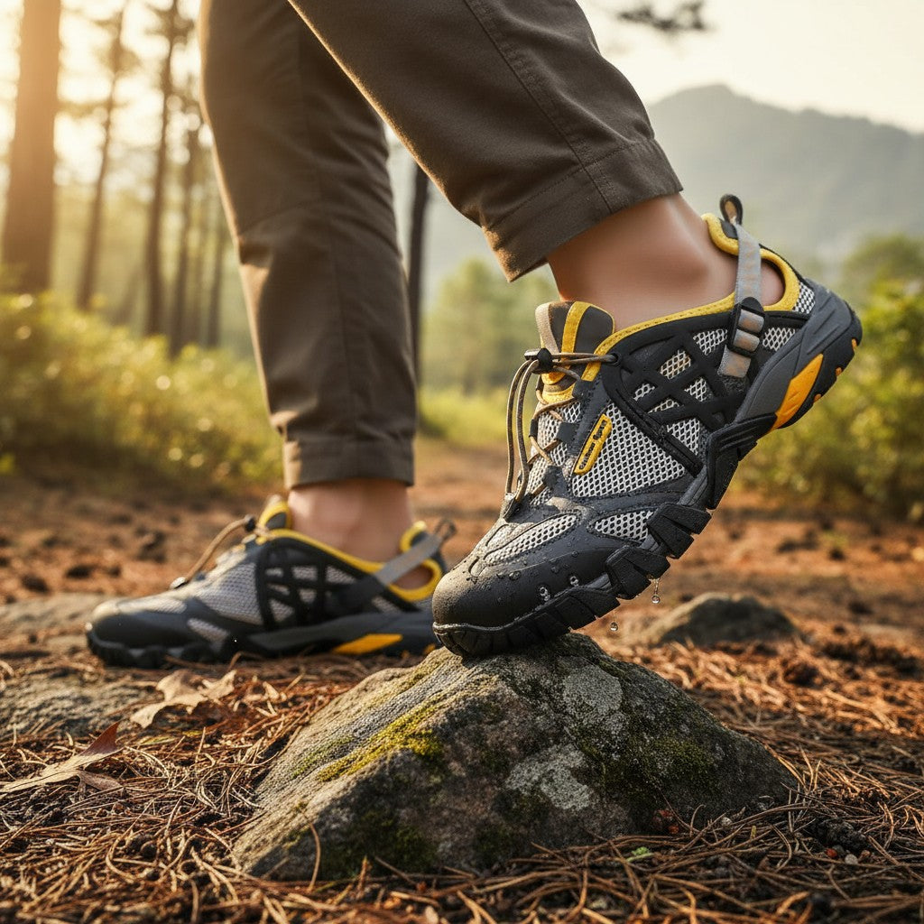 Tenis para senderismo sumergibles Modelo Wild trek yellow