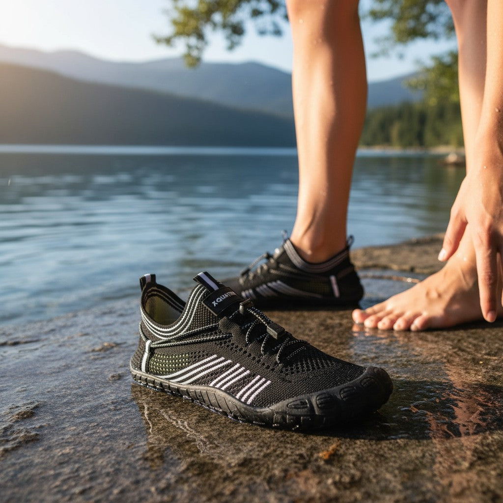 zapato sumergible para rios, cascadas, hikking modelo Hikblack