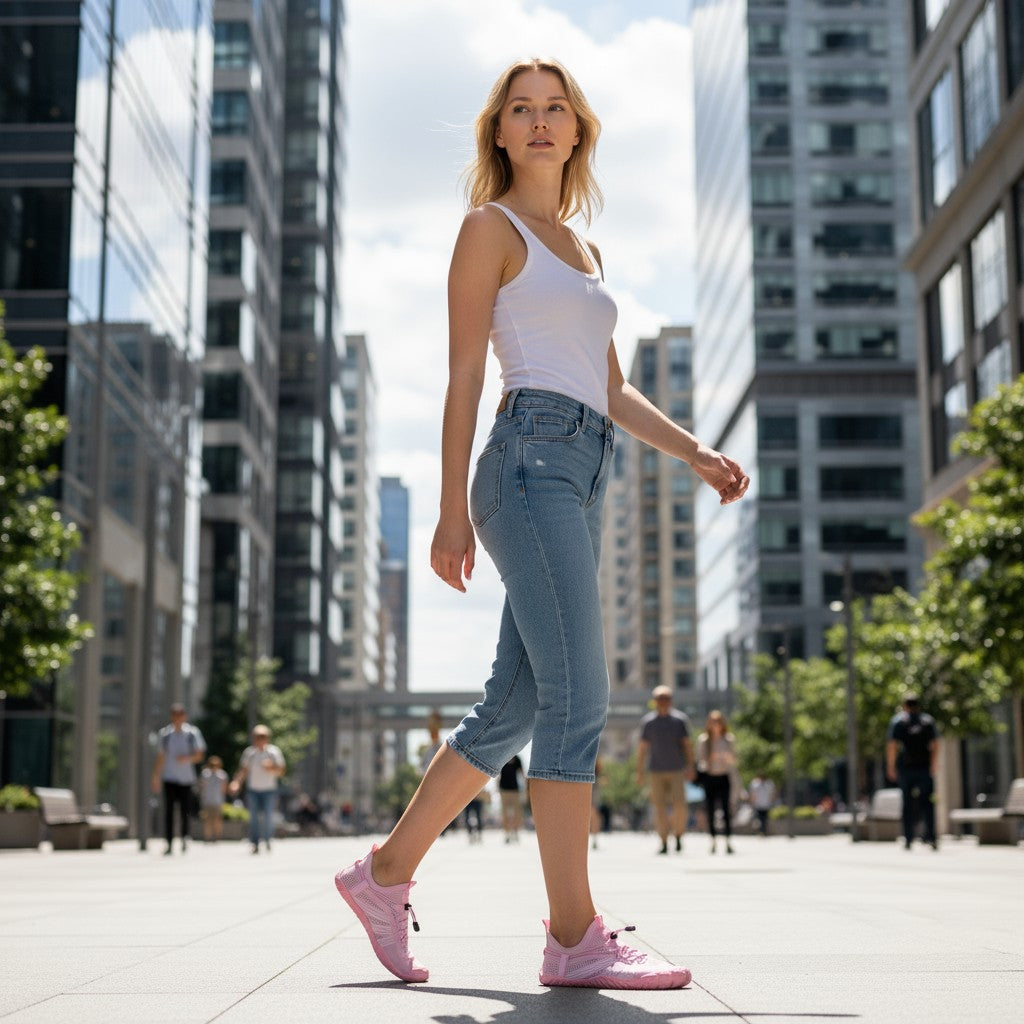 zapato sumergible para rios y cascadas, hikking modelo Hikblack Pink