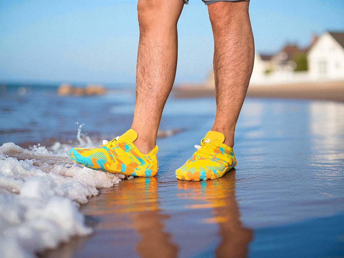 zapato de playa modelo Octopus yellow