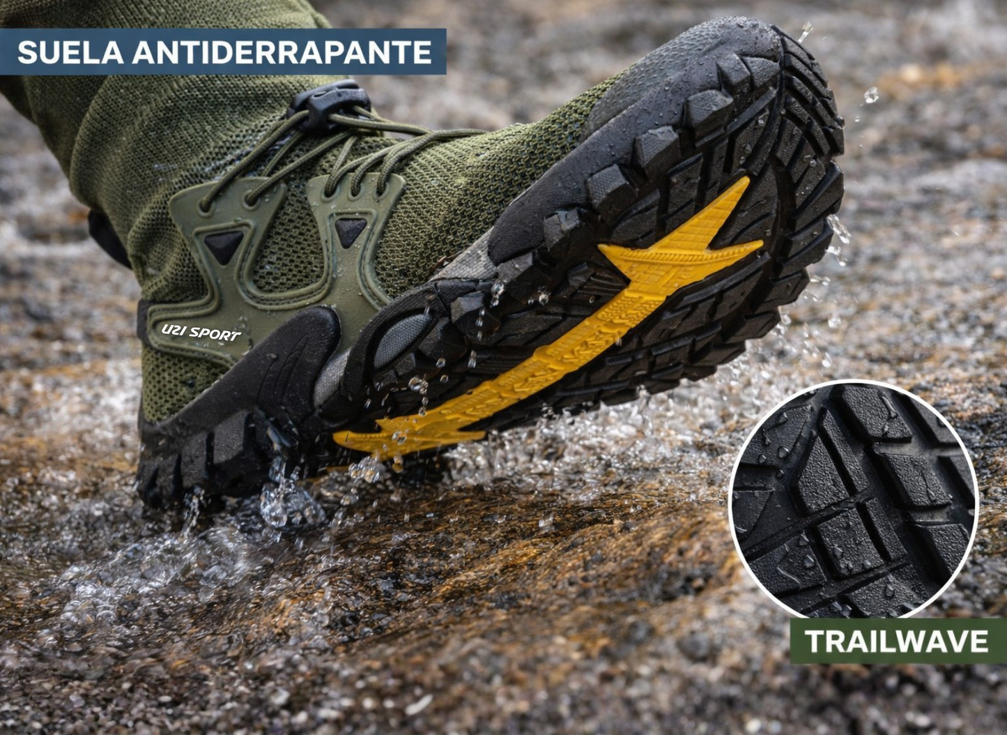 Zapato sumergible para senderismo ligero, pesca, cascadas etc Modelo TrailWave