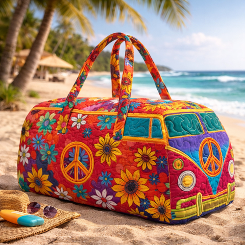 Mochila de playa Modelo  hippie Flowers