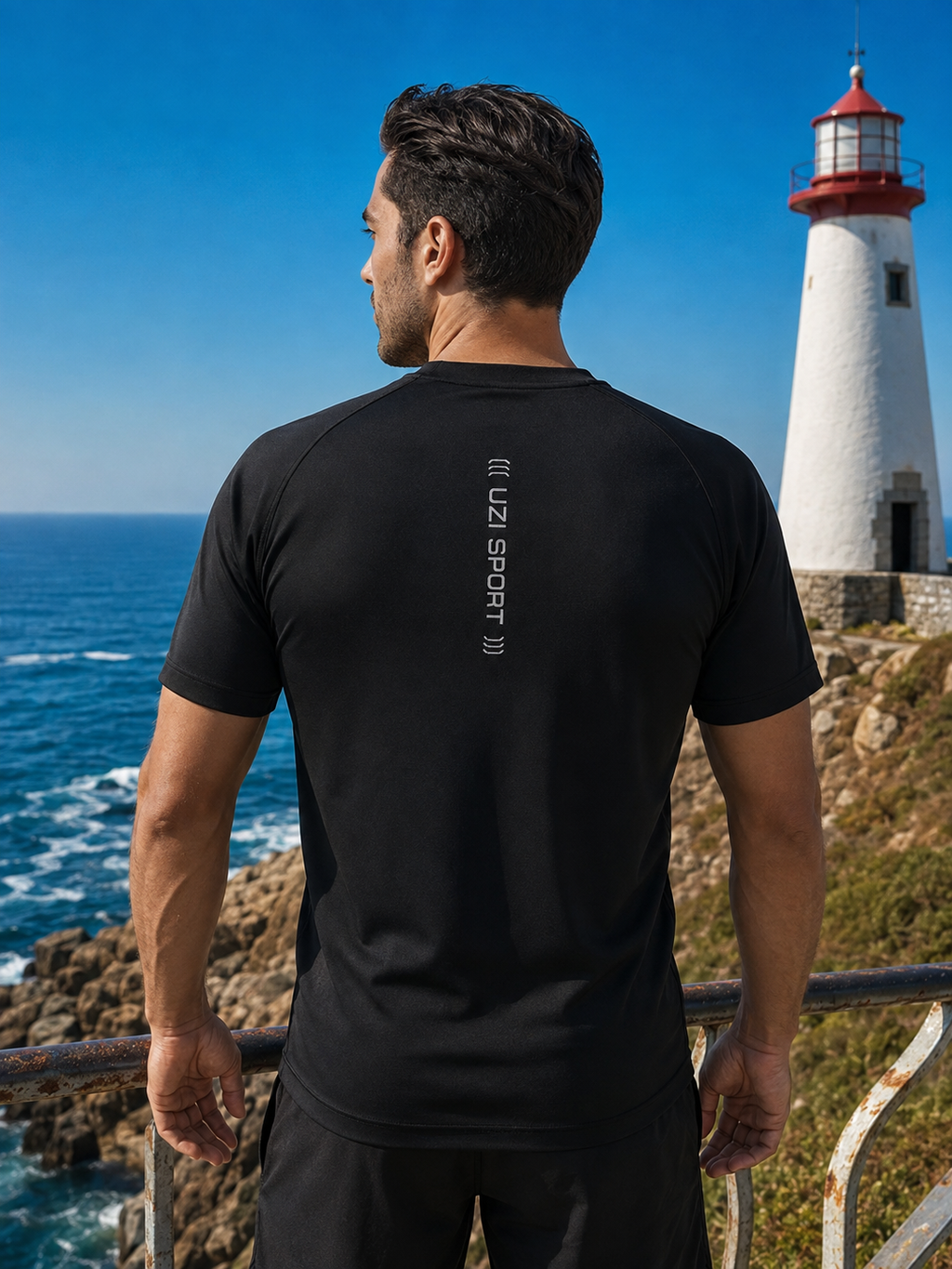 Men's short-sleeved t-shirt with sun protection 