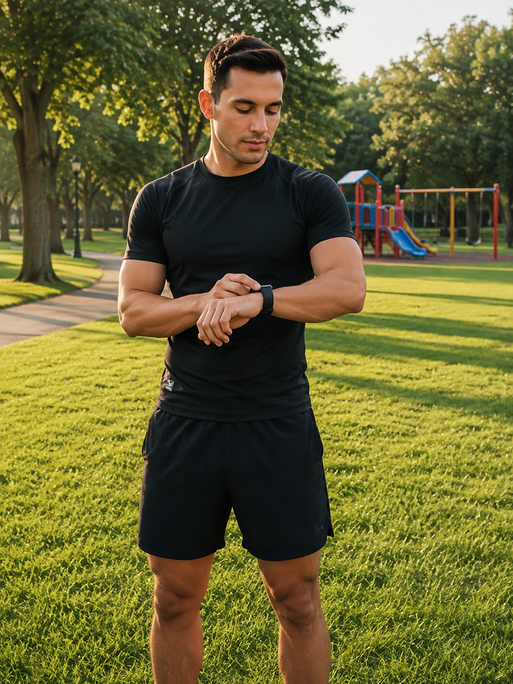 Men's short-sleeved t-shirt with sun protection 