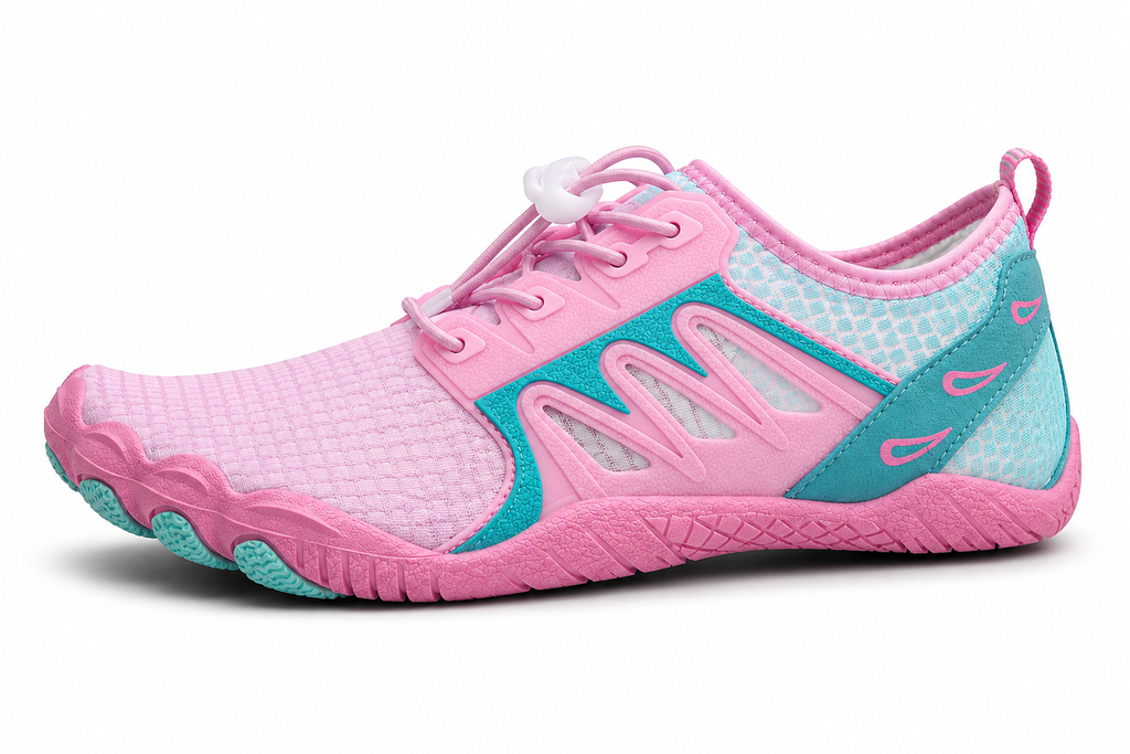 Pink Sense barefoot water shoe for beach, rivers, waterfalls, and water parks