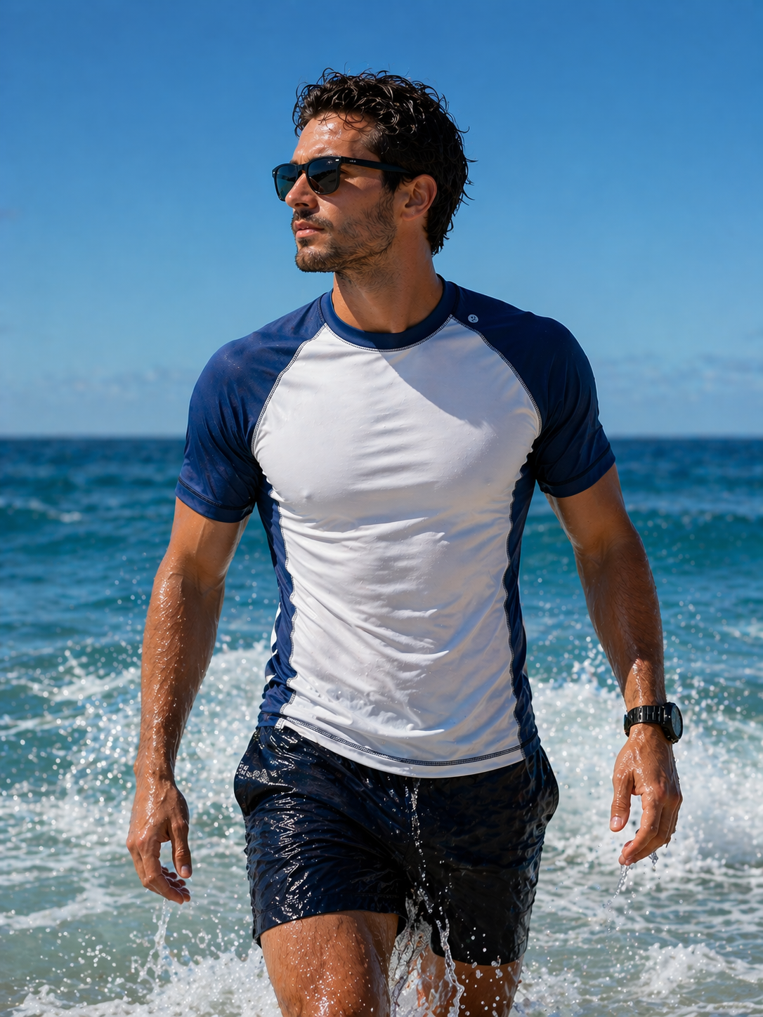 Men's short-sleeved t-shirt with sun protection 