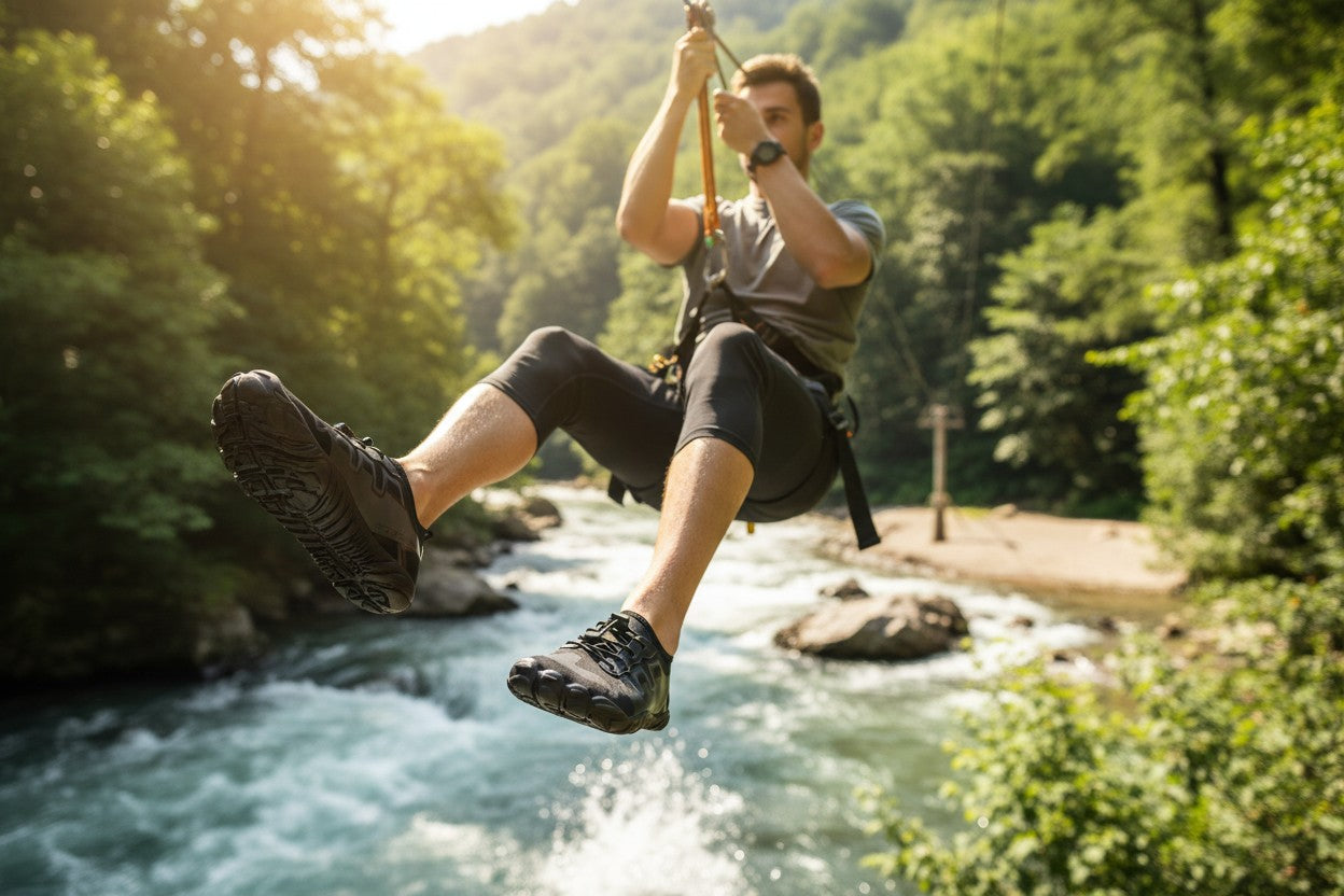 Zapato acuático con drenaje rápido y suela antiderrapante para playa, ríos y parques acuáticos.