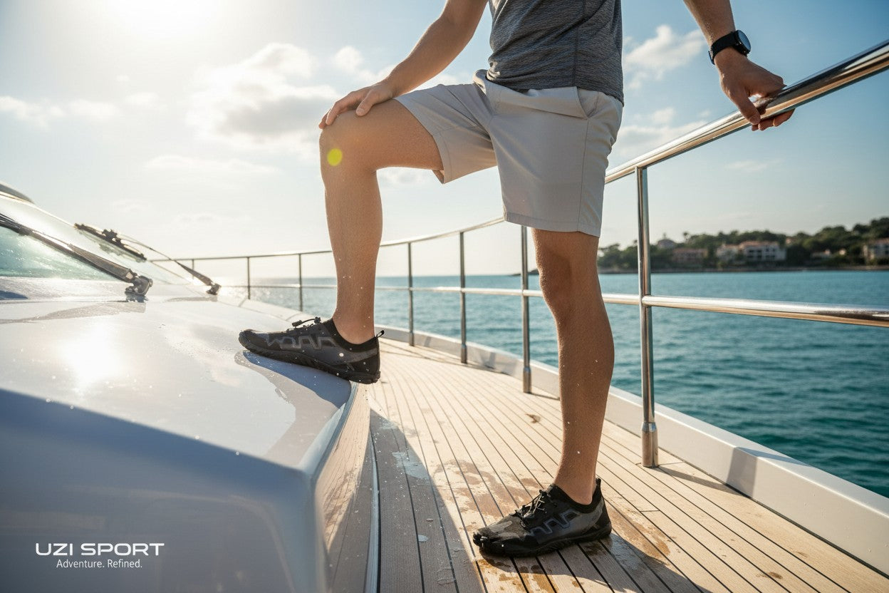 Zapato acuático con drenaje rápido y suela antiderrapante para playa, ríos y parques acuáticos.