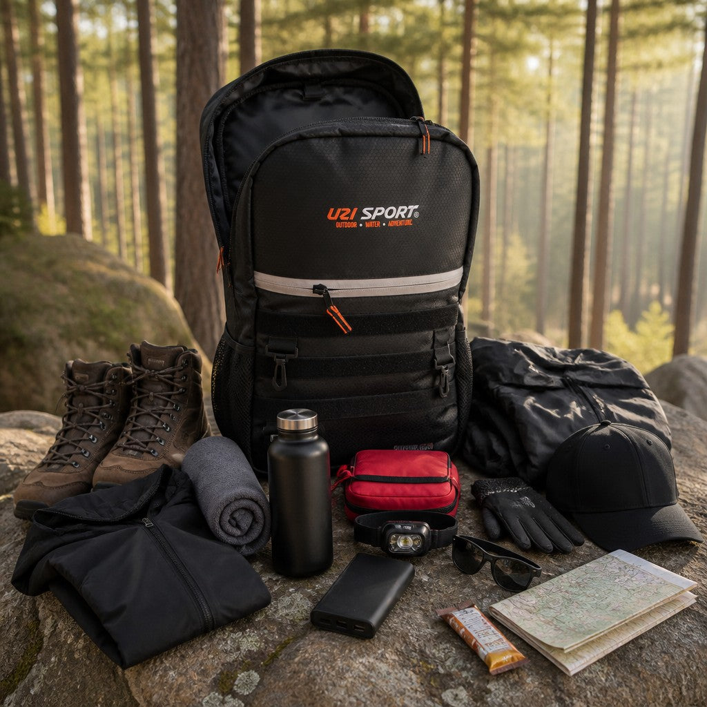 Mochila Outdoor 35L UZI SPORT | Water Resistant | Senderismo, MTB y Viaje