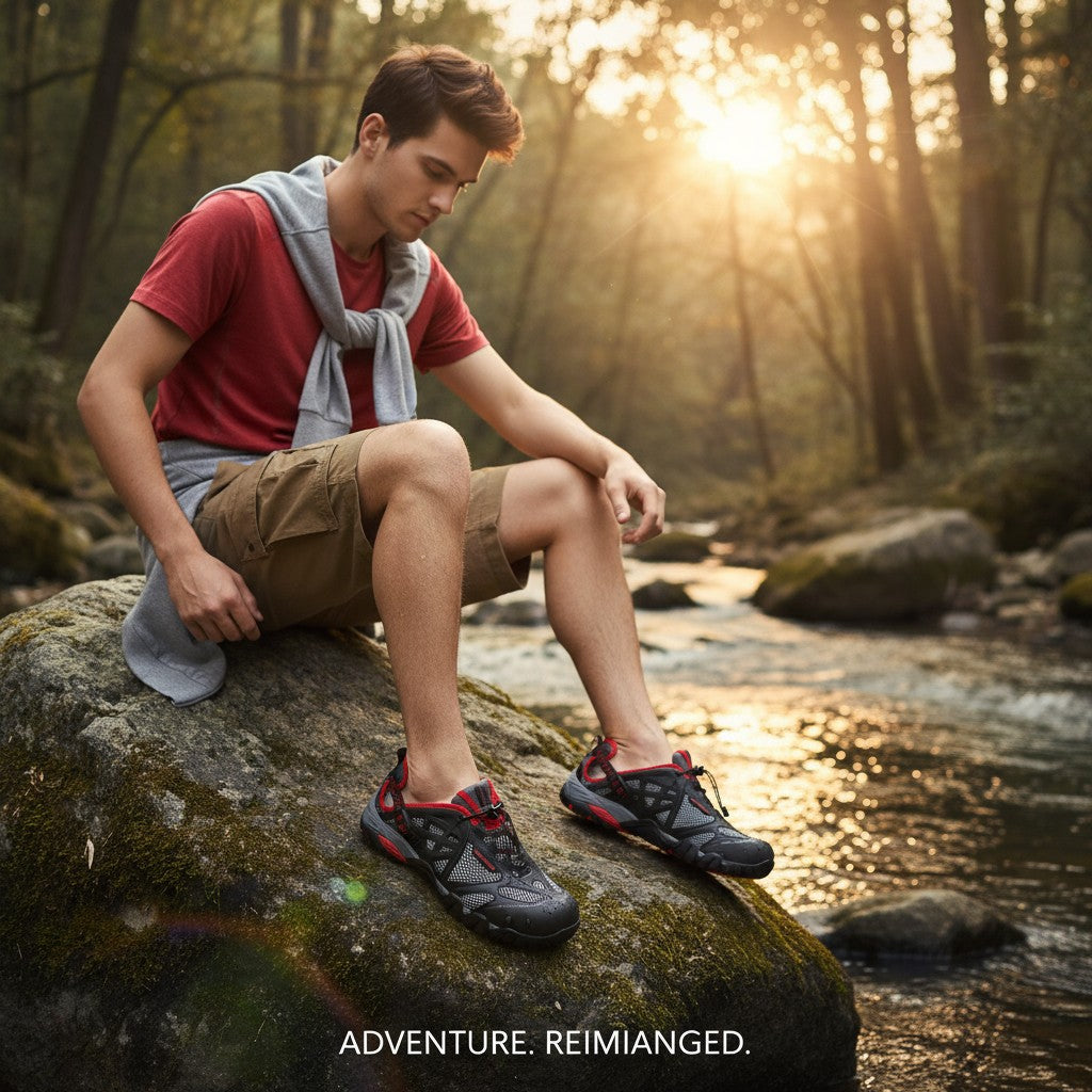 Tenis para senderismo sumergibles Modelo Wild trek Red