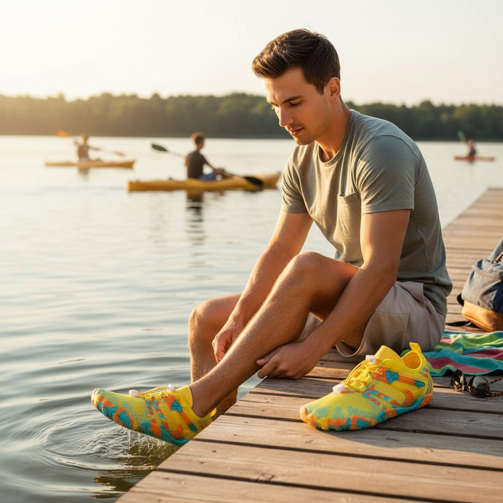 zapato de playa modelo Octopus yellow
