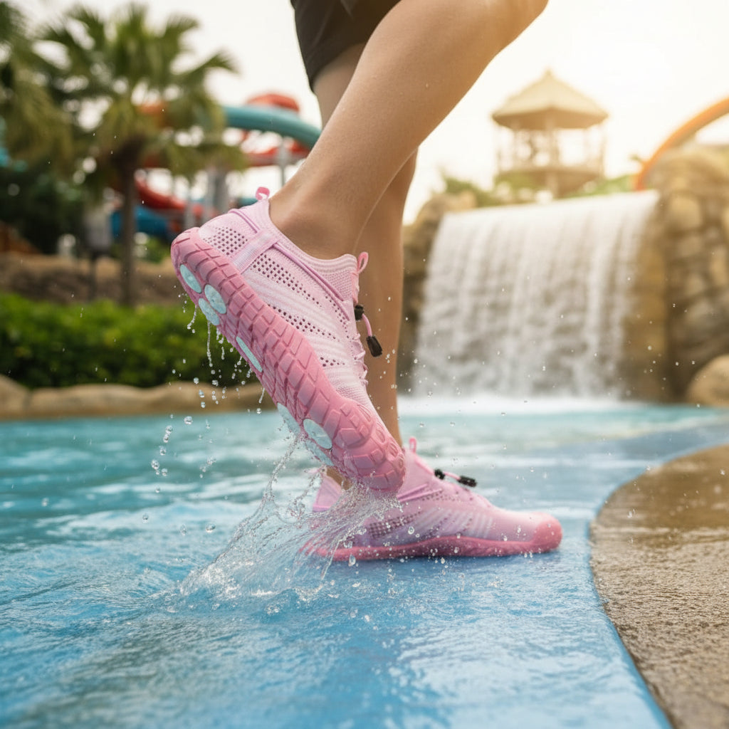 zapato sumergible para rios y cascadas, hikking modelo Hikblack Pink