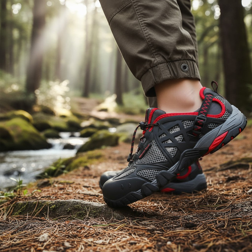 Tenis para senderismo sumergibles Modelo Wild trek Red