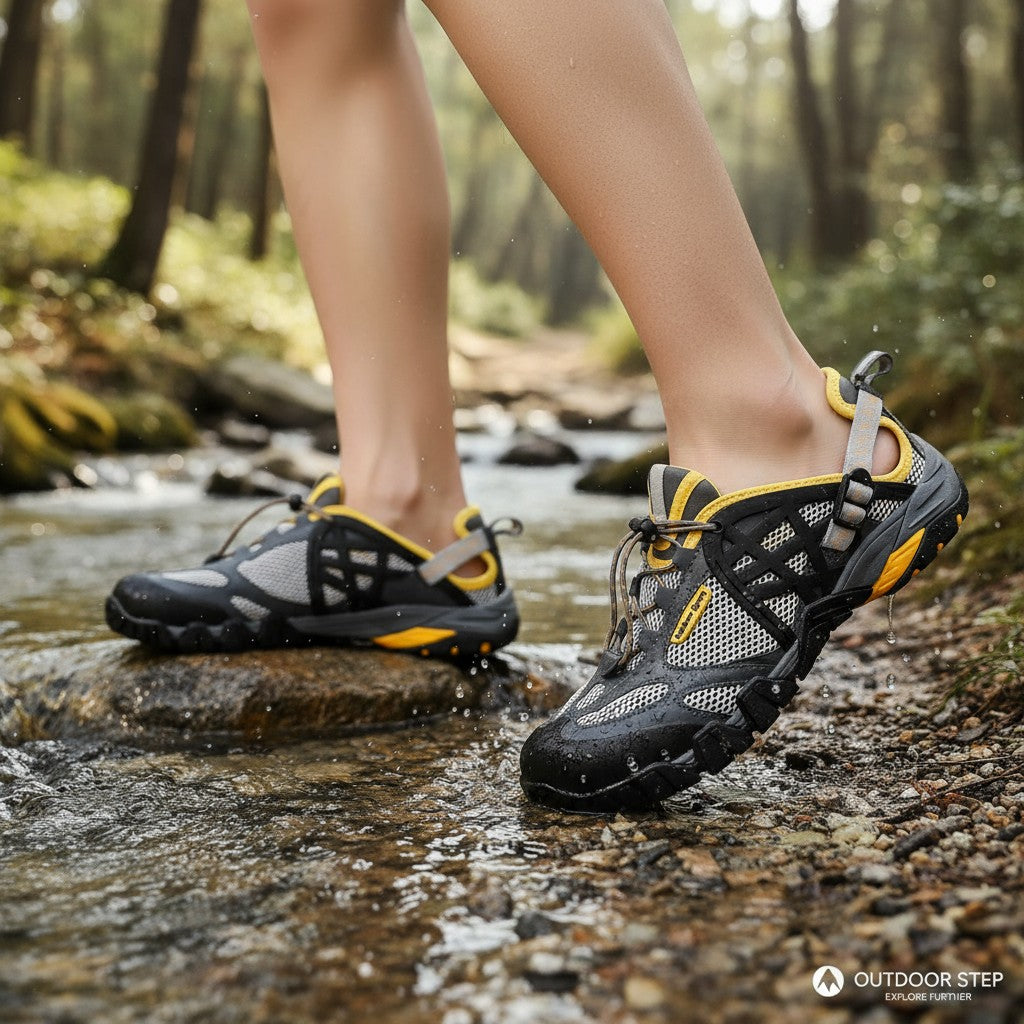 Tenis para senderismo sumergibles Modelo Wild trek yellow