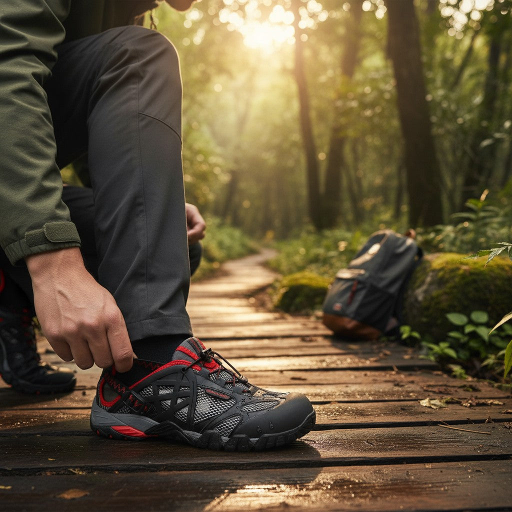 Tenis para senderismo sumergibles Modelo Wild trek Red