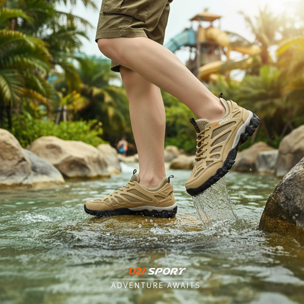 Waterproof shoes for hiking, mountain biking, and fishing. Nomada model.