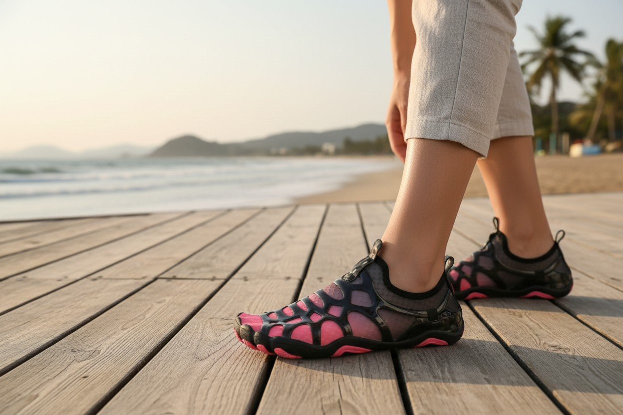 Splash orange water shoe