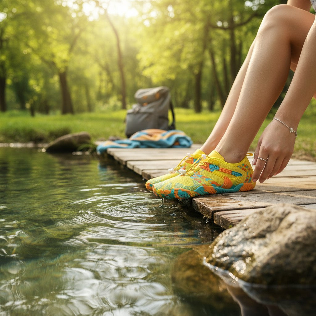 zapato de playa modelo Octopus yellow