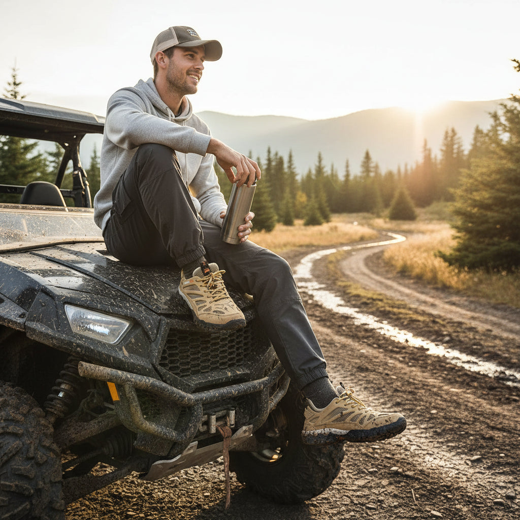 Waterproof shoes for hiking, mountain biking, and fishing. Nomada model.