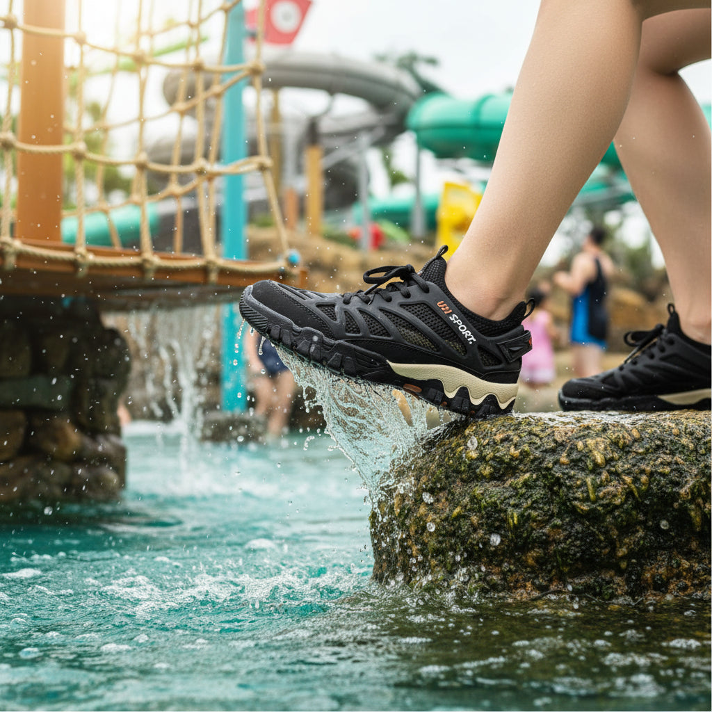 Waterproof shoes for hiking, mountain biking, and fishing. Nomada model.