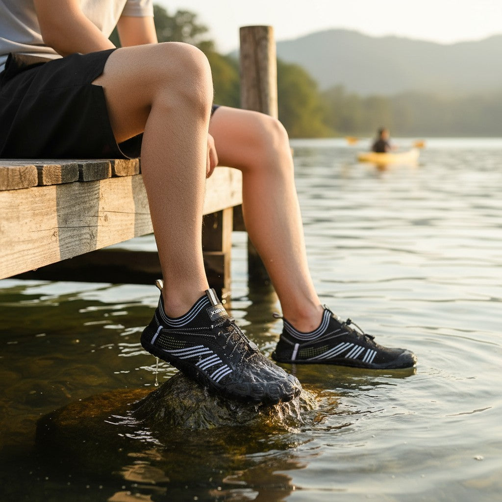 zapato sumergible para rios, cascadas, hikking modelo Hikblack