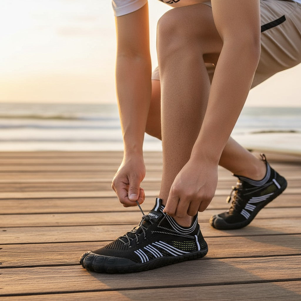 zapato sumergible para rios, cascadas, hikking modelo Hikblack