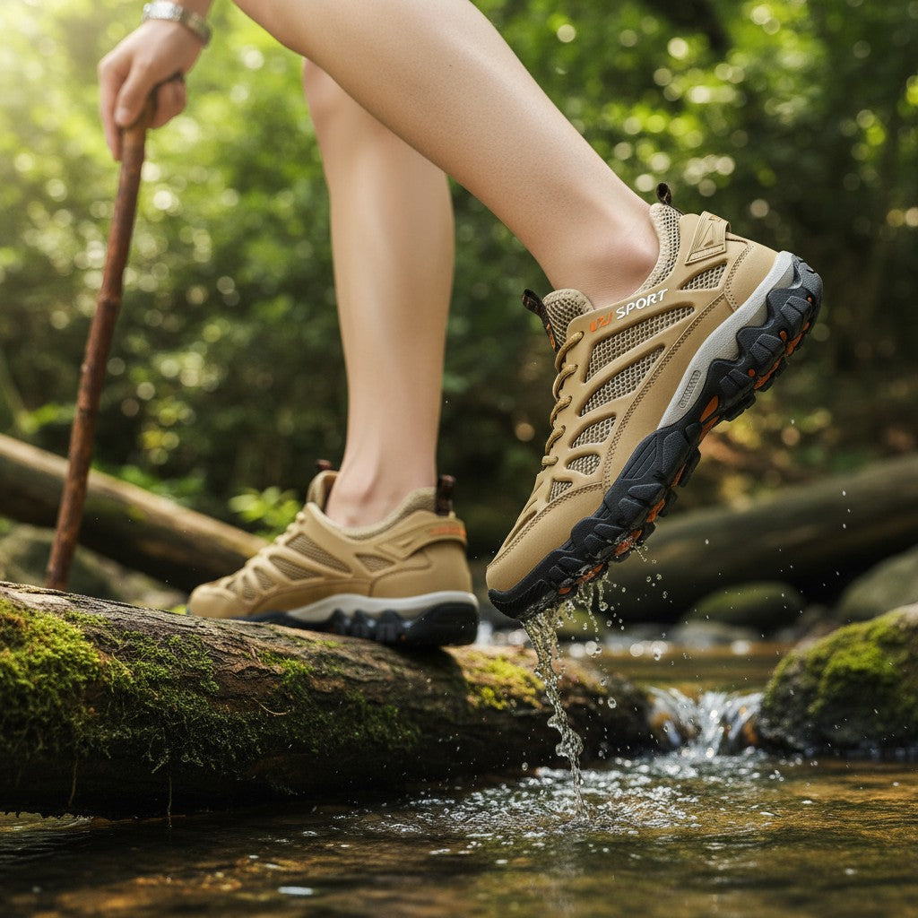Waterproof shoes for hiking, mountain biking, and fishing. Nomada model.