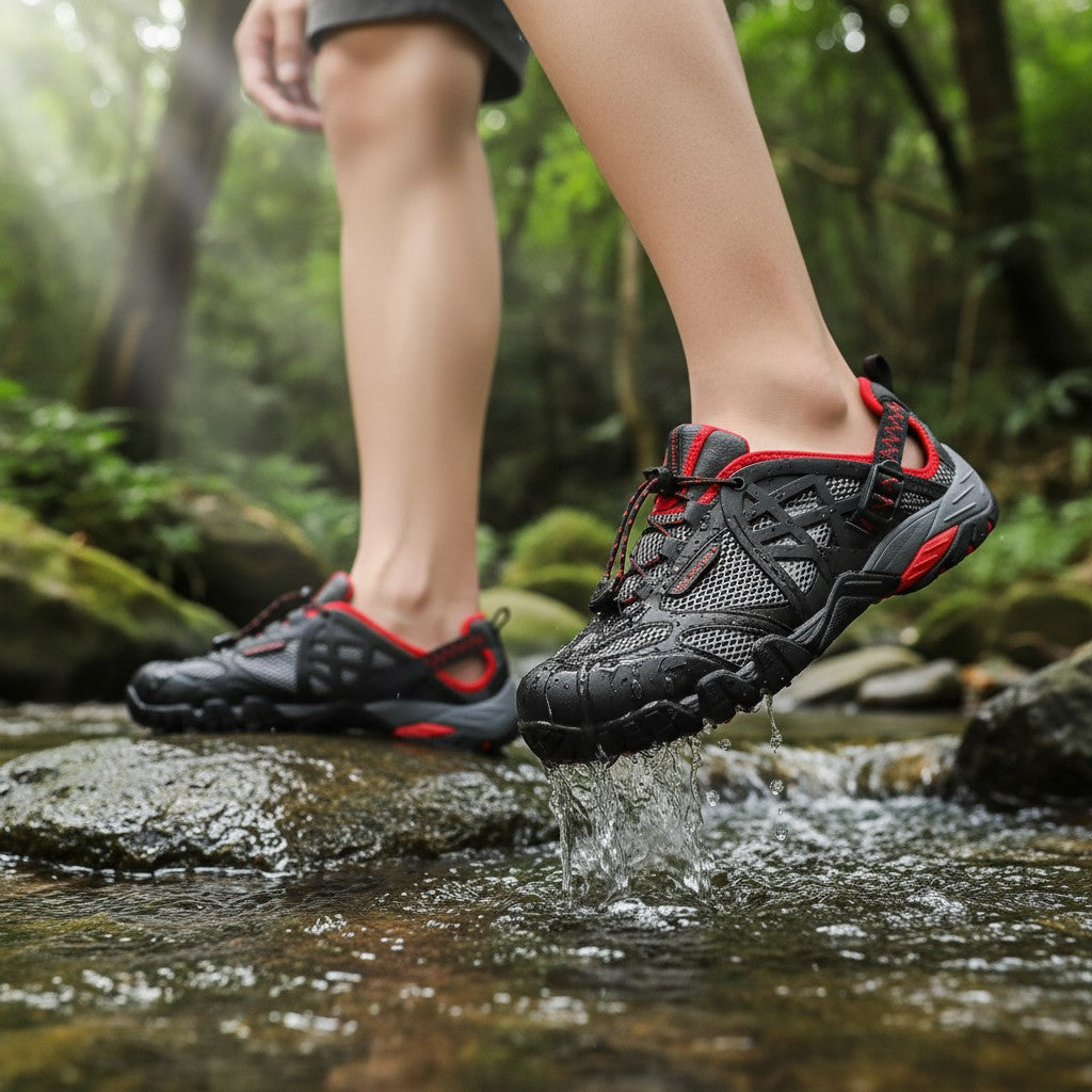 Tenis para senderismo sumergibles Modelo Wild trek Red