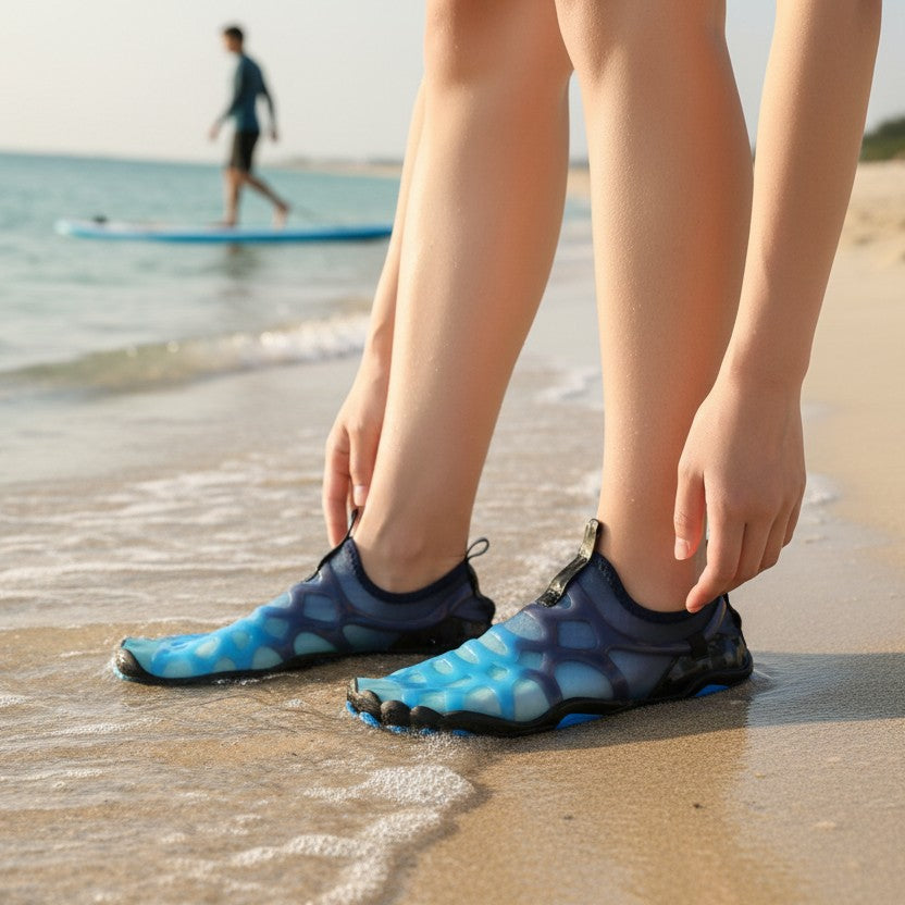Splash blue water shoe