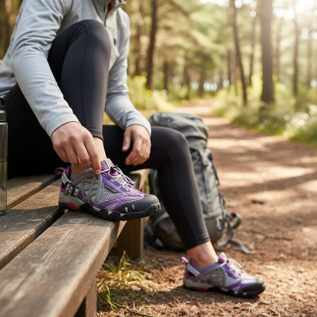 Tenis para senderismo sumergibles Modelo Wild trek Purple