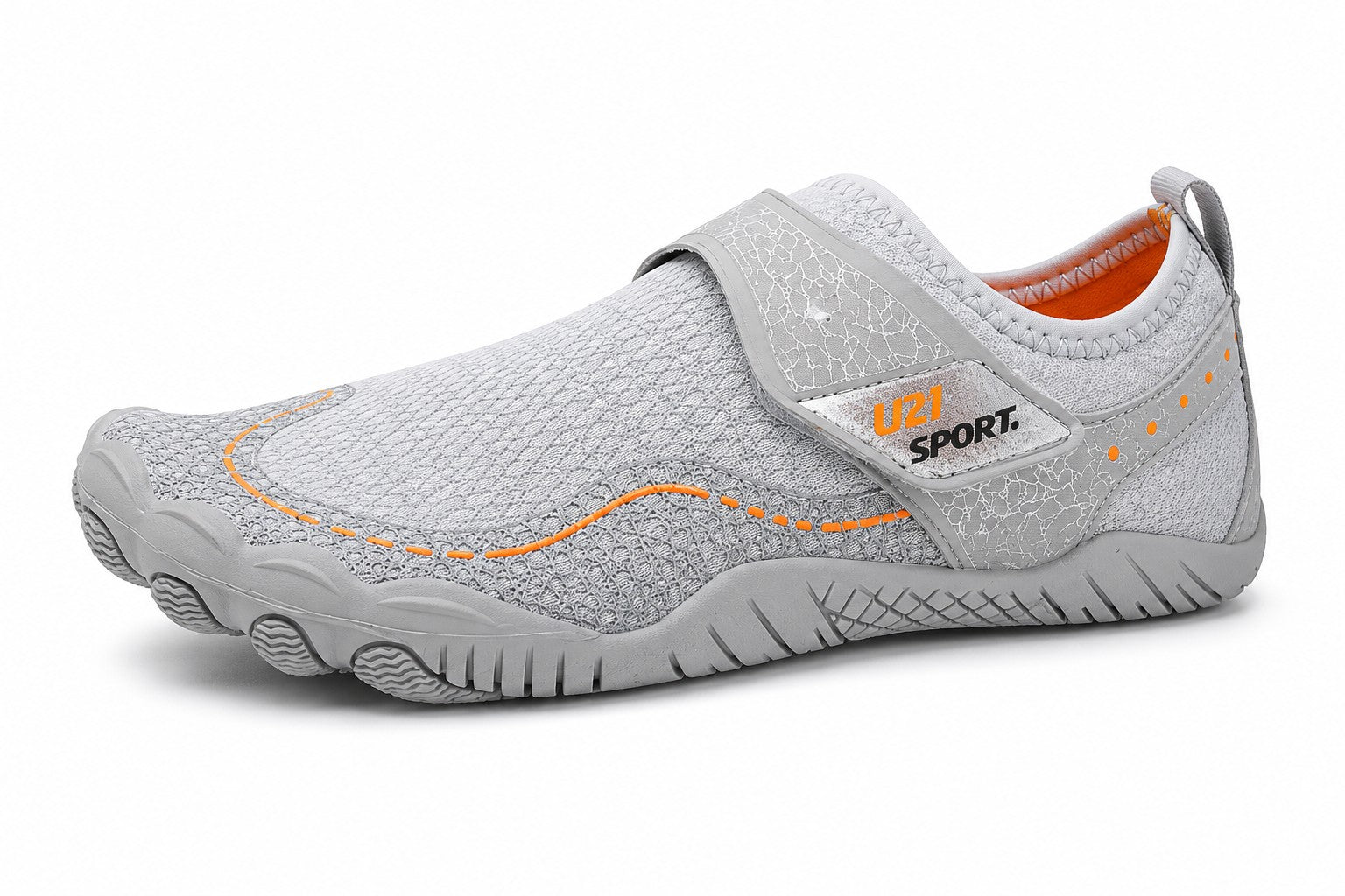 Zapato acuático uzi sport guadalajara Manta Flow gris de secado rápido con cierre de velcro y suela antiderrapante