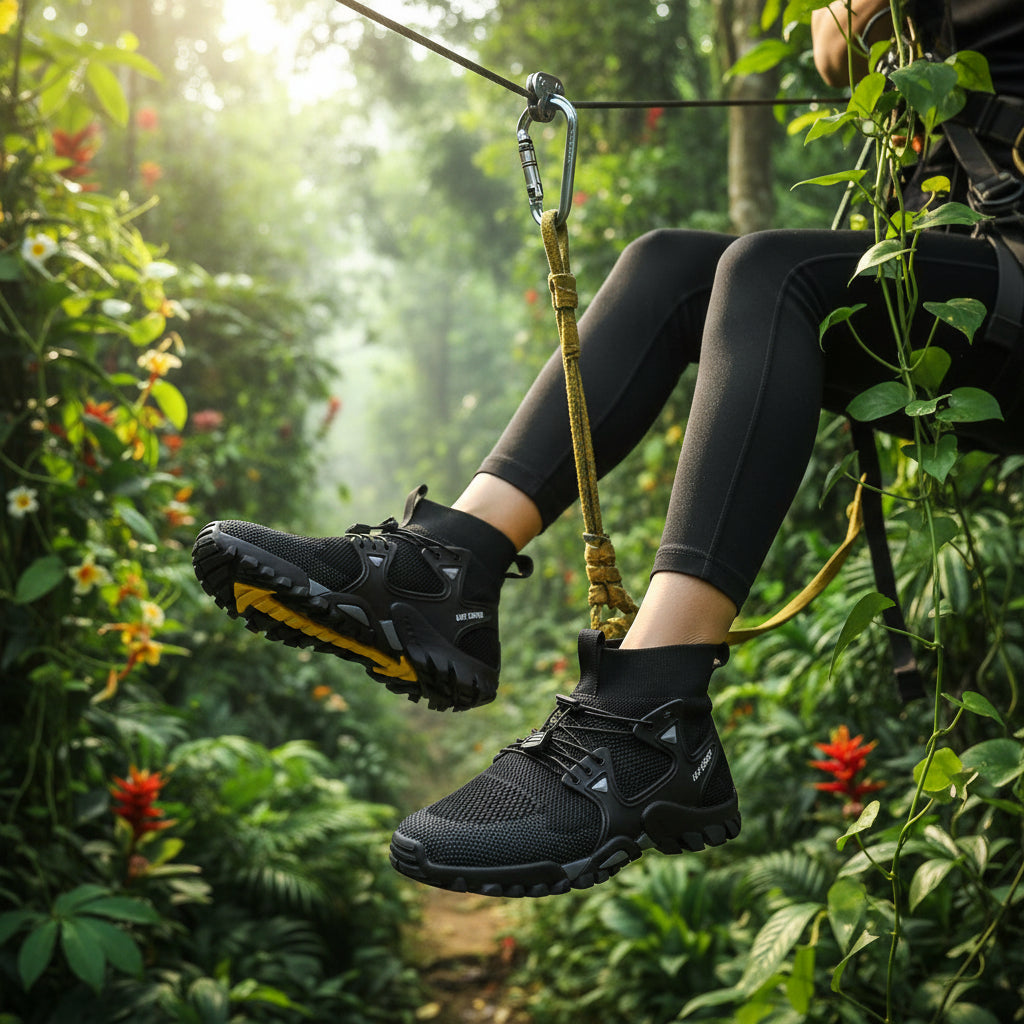 Zapato sumergible uzi sport guadalajara TrailWave negro con suela de alto agarre para senderismo acuático y aventura