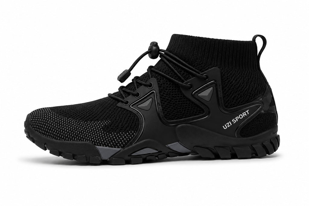 Zapato sumergible uzi sport guadalajara TrailWave negro con sistema de drenaje, suela de agarre y ajuste elástico.