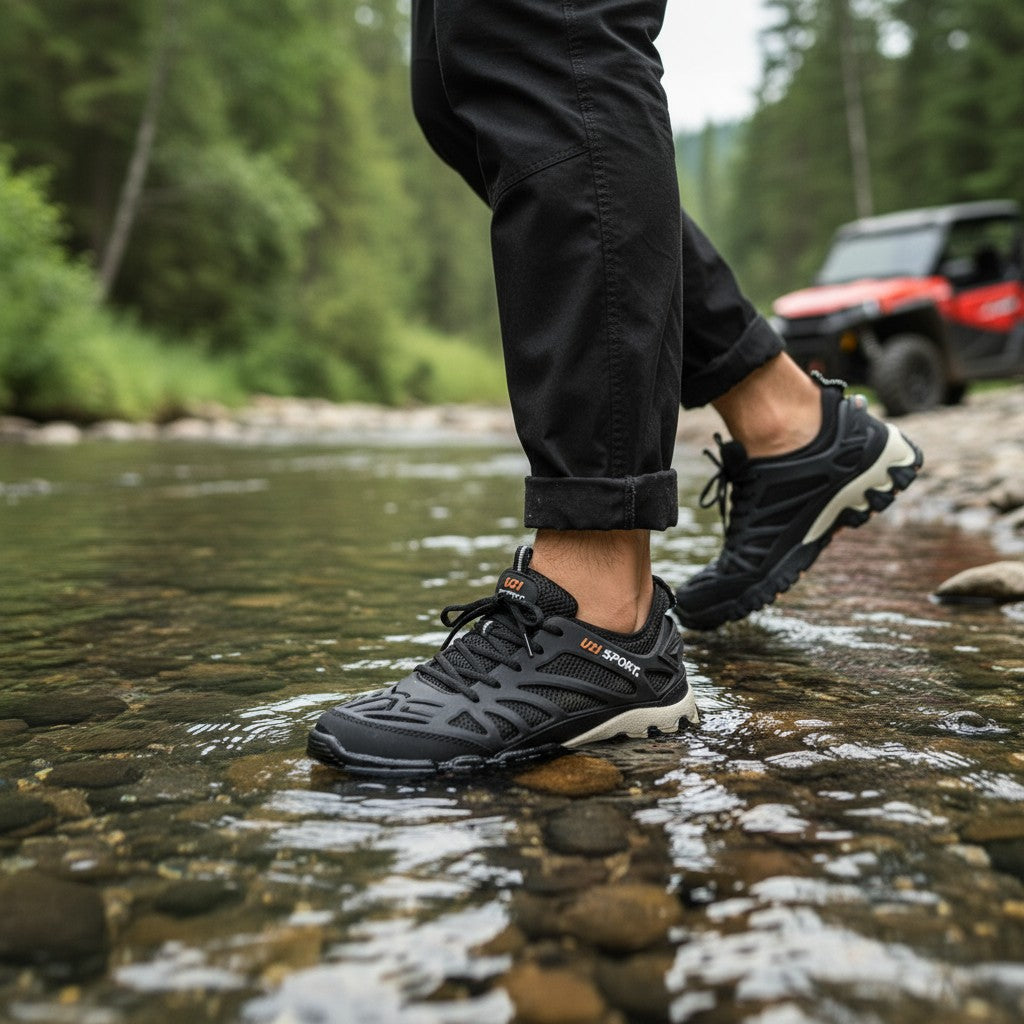 Waterproof shoes for hiking, mountain biking, and fishing. Nomada model.