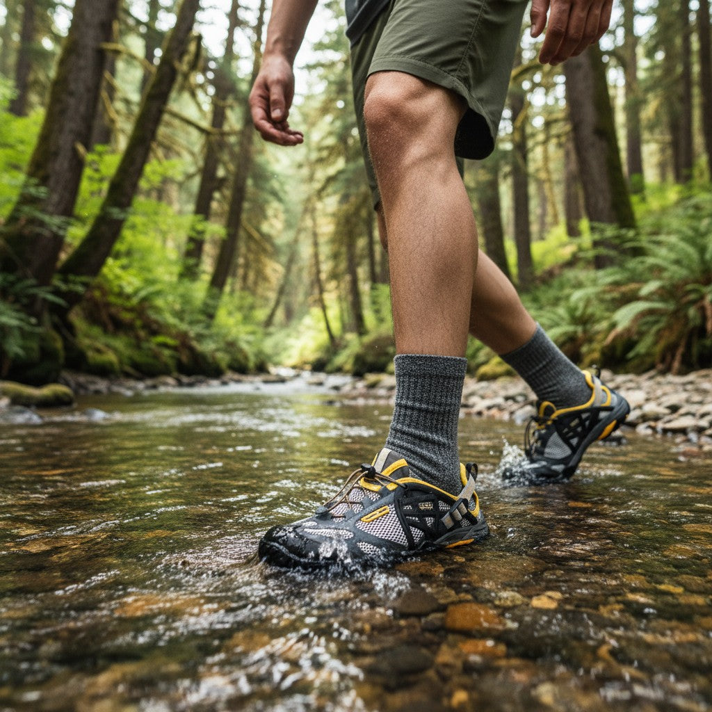 Tenis para senderismo sumergibles Modelo Wild trek yellow