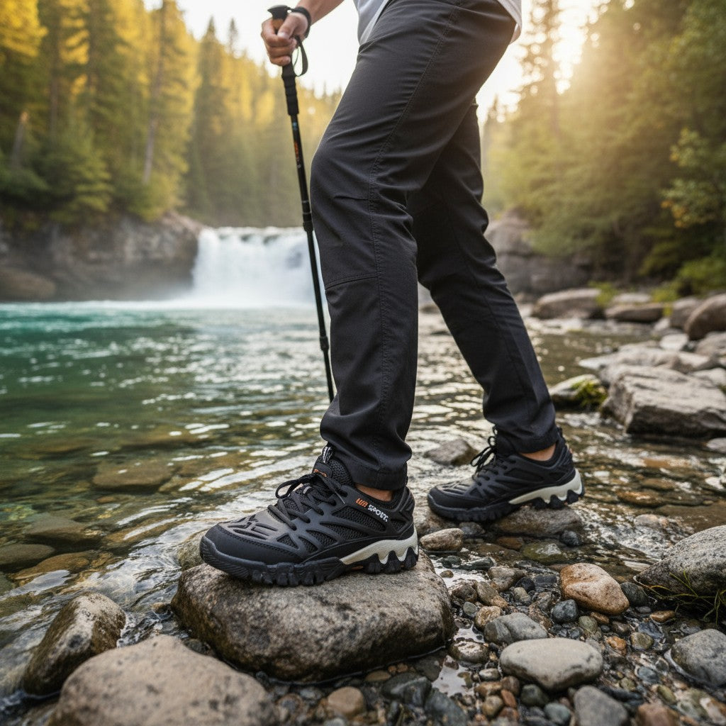 Waterproof shoes for hiking, mountain biking, and fishing. Nomada model.