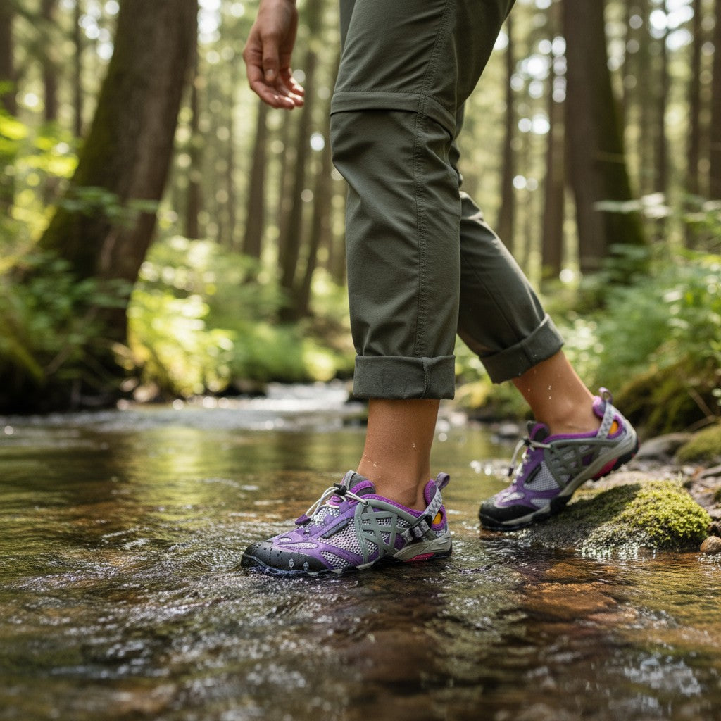 Tenis para senderismo sumergibles Modelo Wild trek Purple