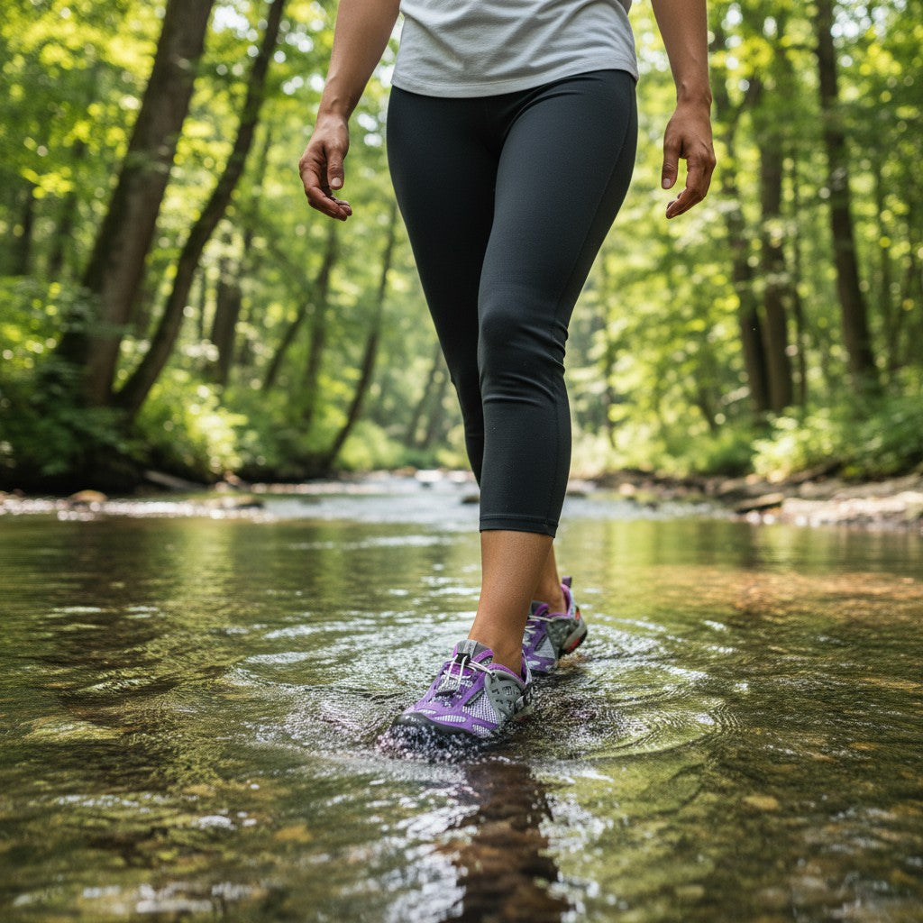 Tenis para senderismo sumergibles Modelo Wild trek Purple