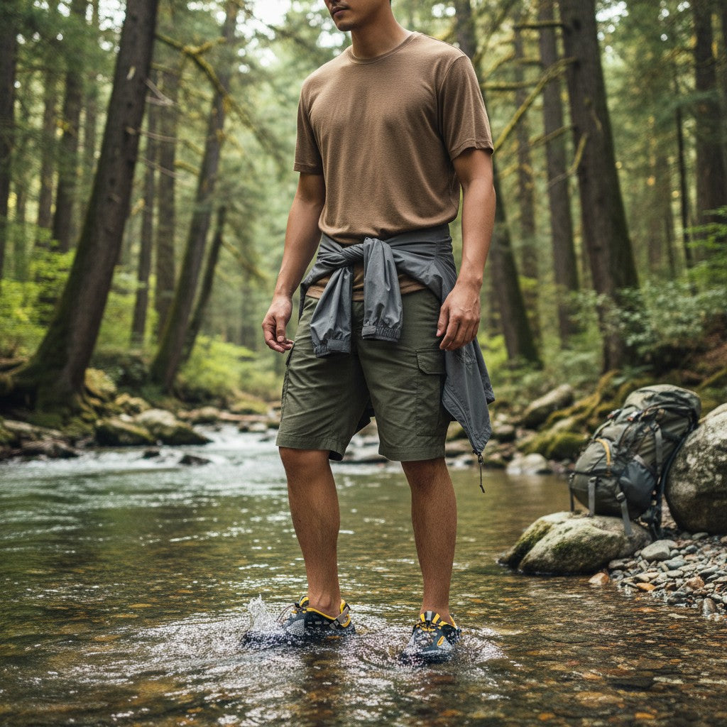 Tenis para senderismo sumergibles Modelo Wild trek yellow