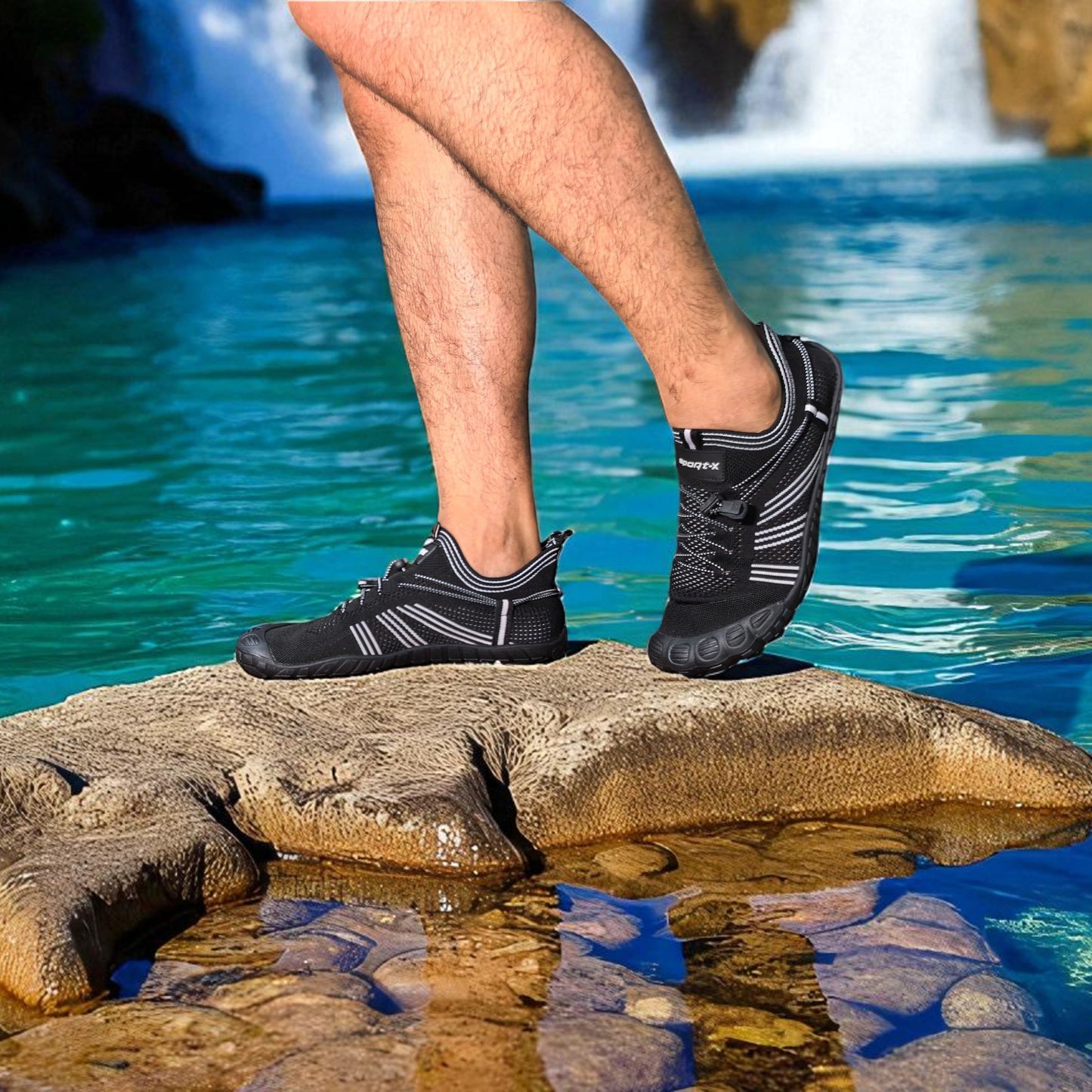 zapato sumergible para rios, cascadas, hikking modelo Hikblack
