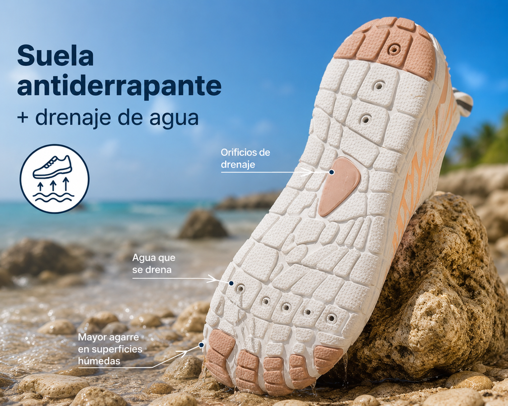 Blubber Blanco para Dama | Zapato Acuático de Secado Rápido