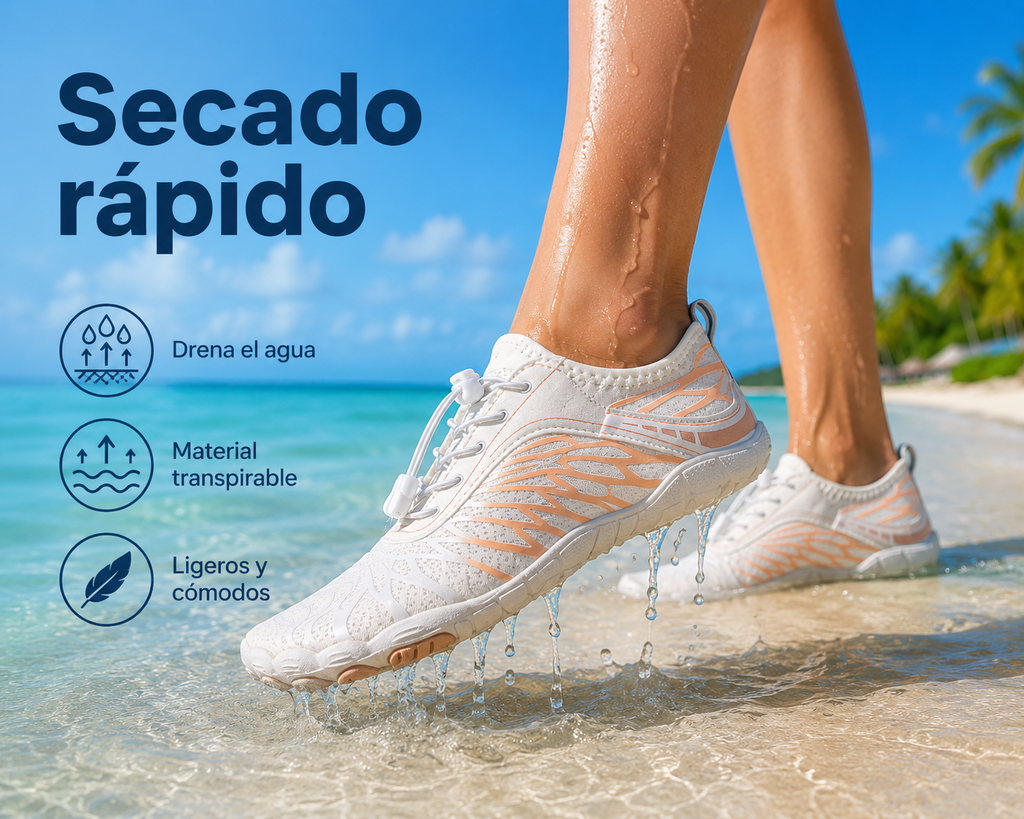 Blubber Blanco para Dama | Zapato Acuático de Secado Rápido