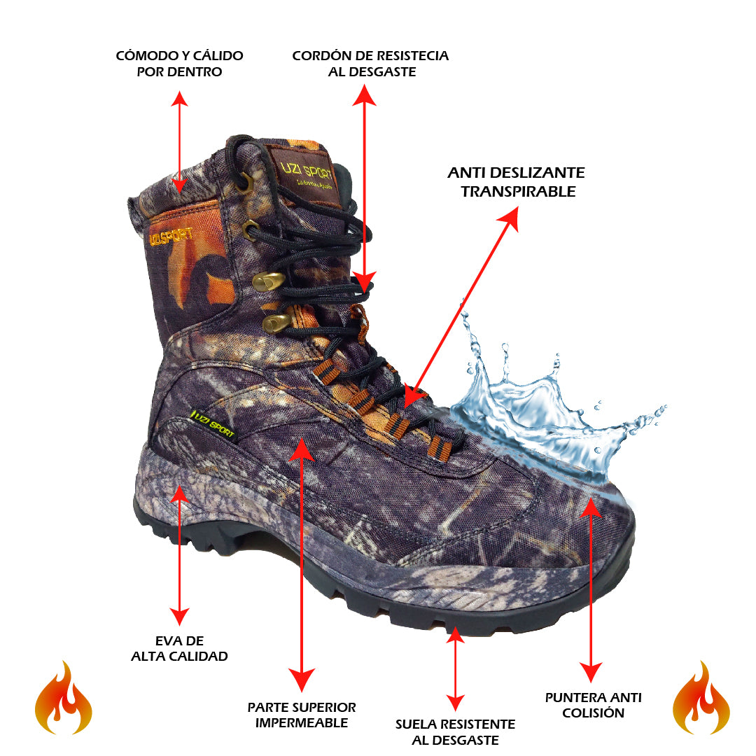 High hiking boot for mountaineering - Camouflage -